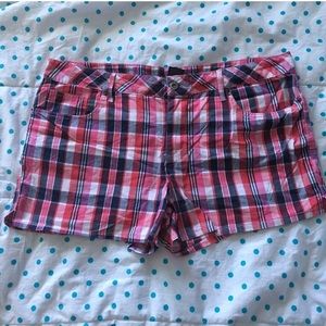 Pink Plaid Shorts